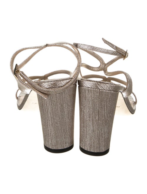 Jimmy Choo Canvas Glitter Accents Sandals