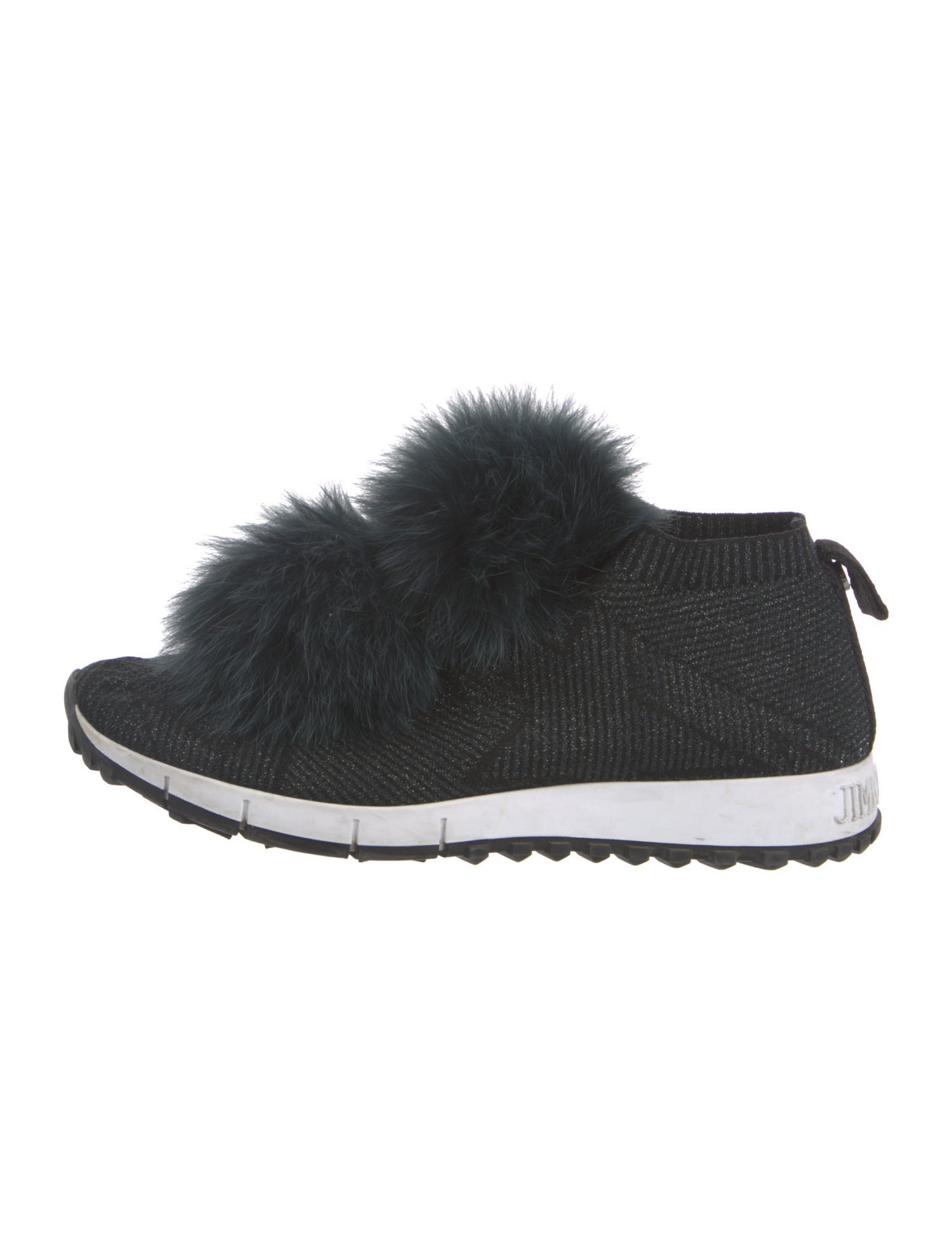 Jimmy Choo Fur Trim Sneakers