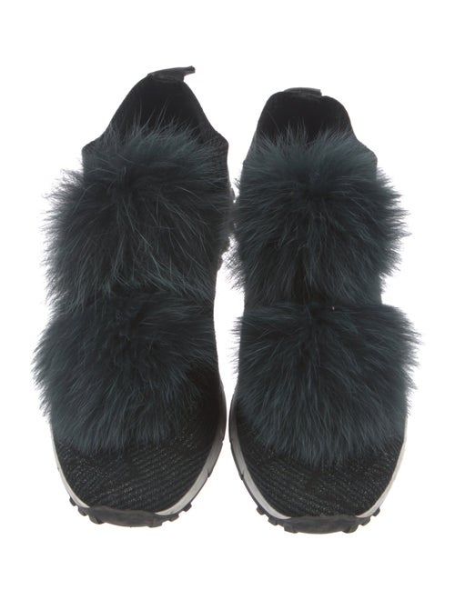 Jimmy Choo Fur Trim Sneakers