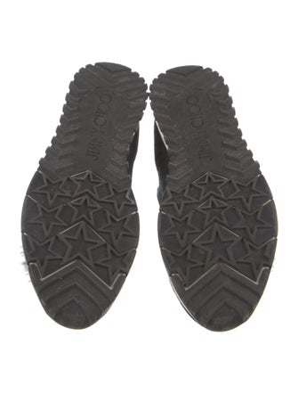 Jimmy Choo Fur Trim Sneakers