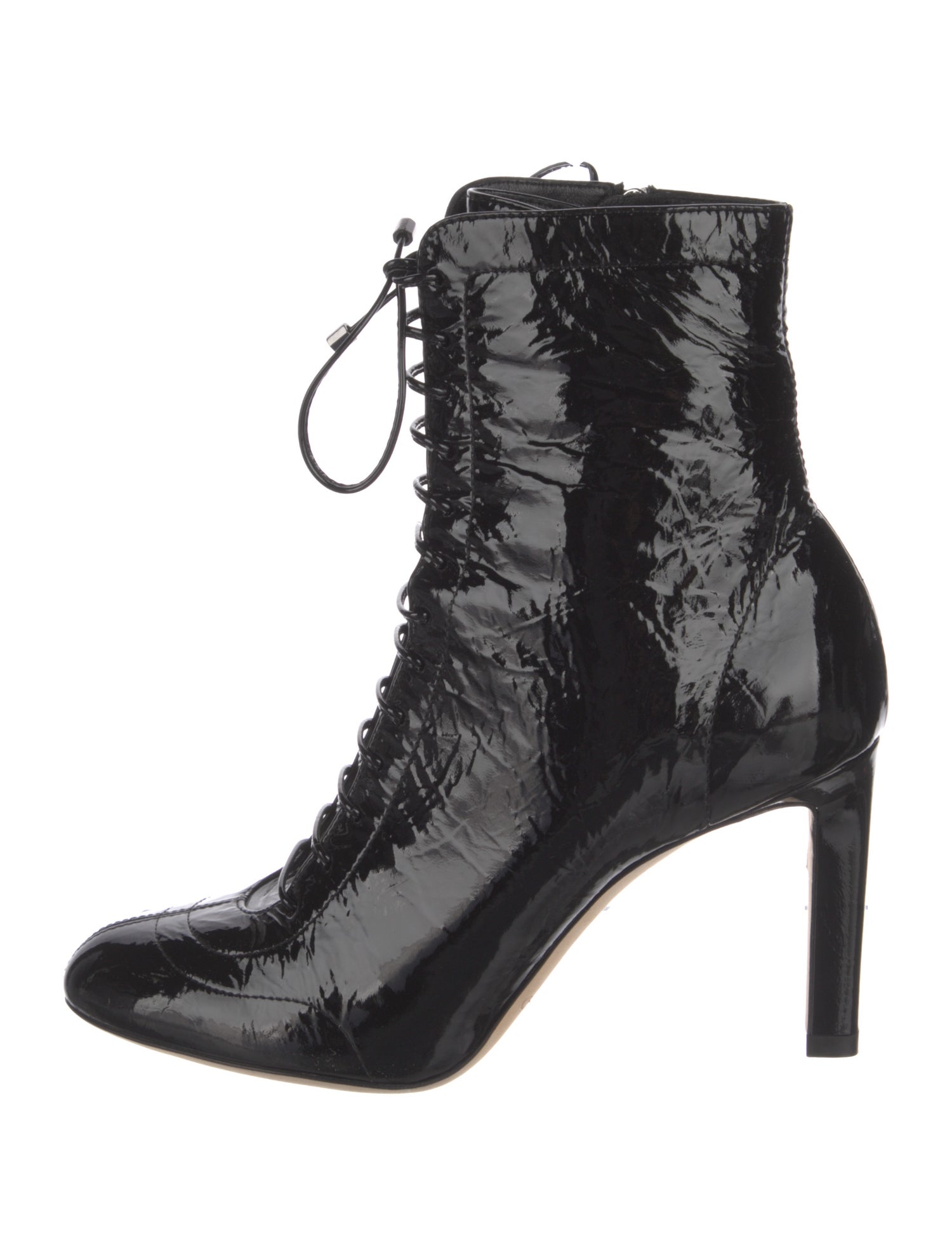 Jimmy Choo Patent Leather Lace-Up Boots