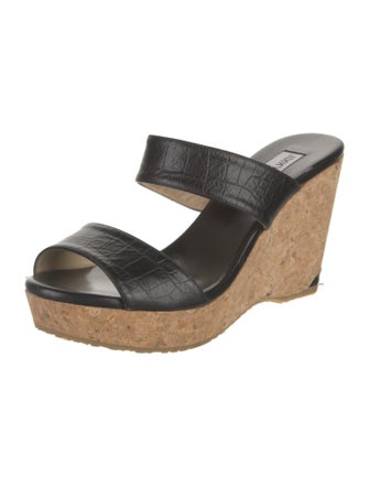 Jimmy Choo Crocodile Slides