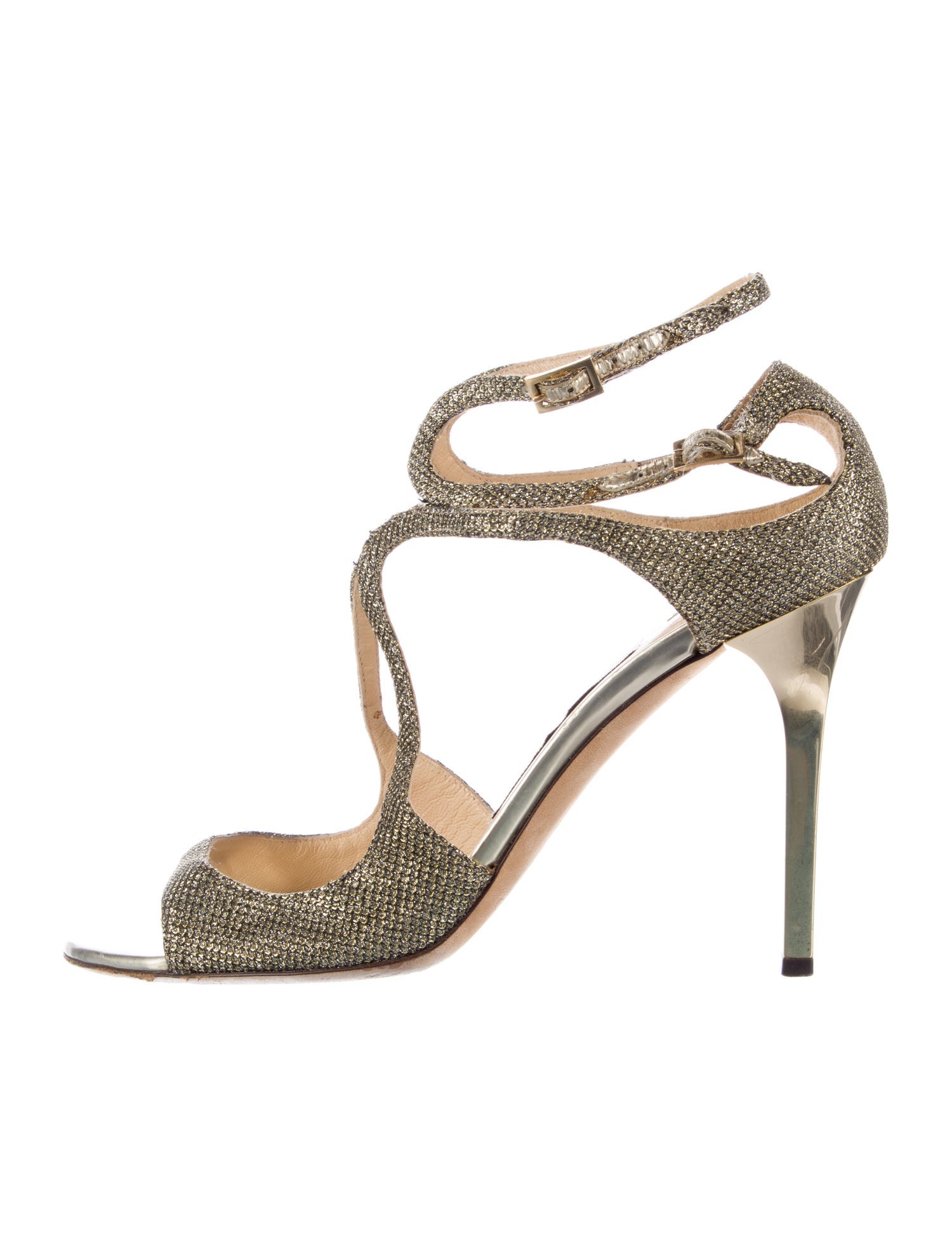 Jimmy Choo Glitter Glitter Accents Sandals