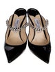 Jimmy Choo Patent Leather Crystal Embellishments Mules