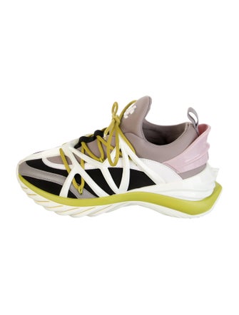 Jimmy Choo Neoprene Colorblock Pattern Chunky Sneakers