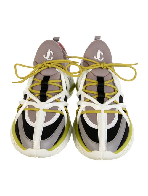 Jimmy Choo Neoprene Colorblock Pattern Chunky Sneakers