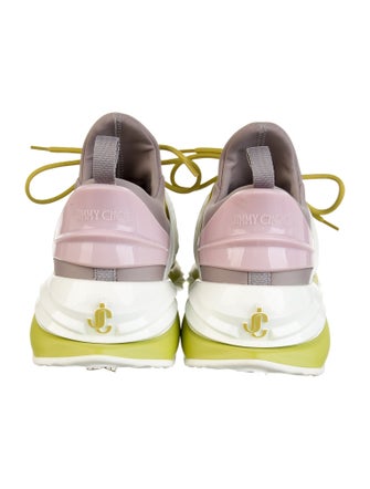Jimmy Choo Neoprene Colorblock Pattern Chunky Sneakers