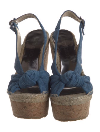 Jimmy Choo Denim Slingback Sandals