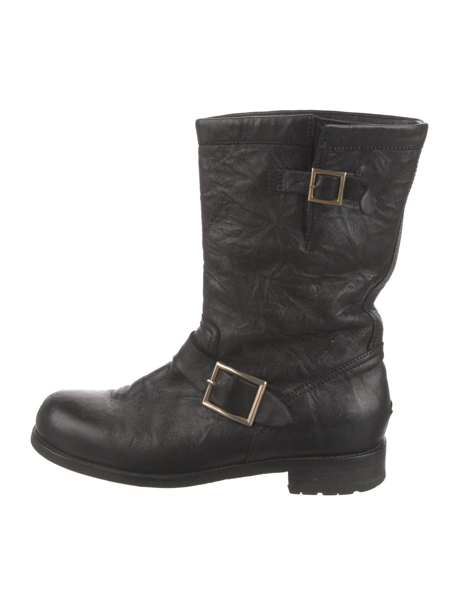 Jimmy Choo Leather Moto Boots