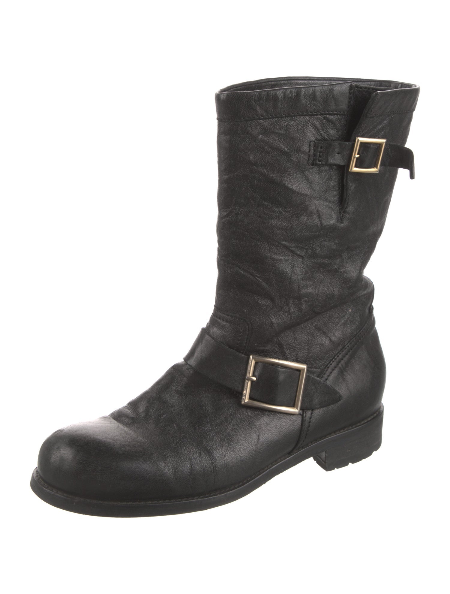 Jimmy Choo Leather Moto Boots