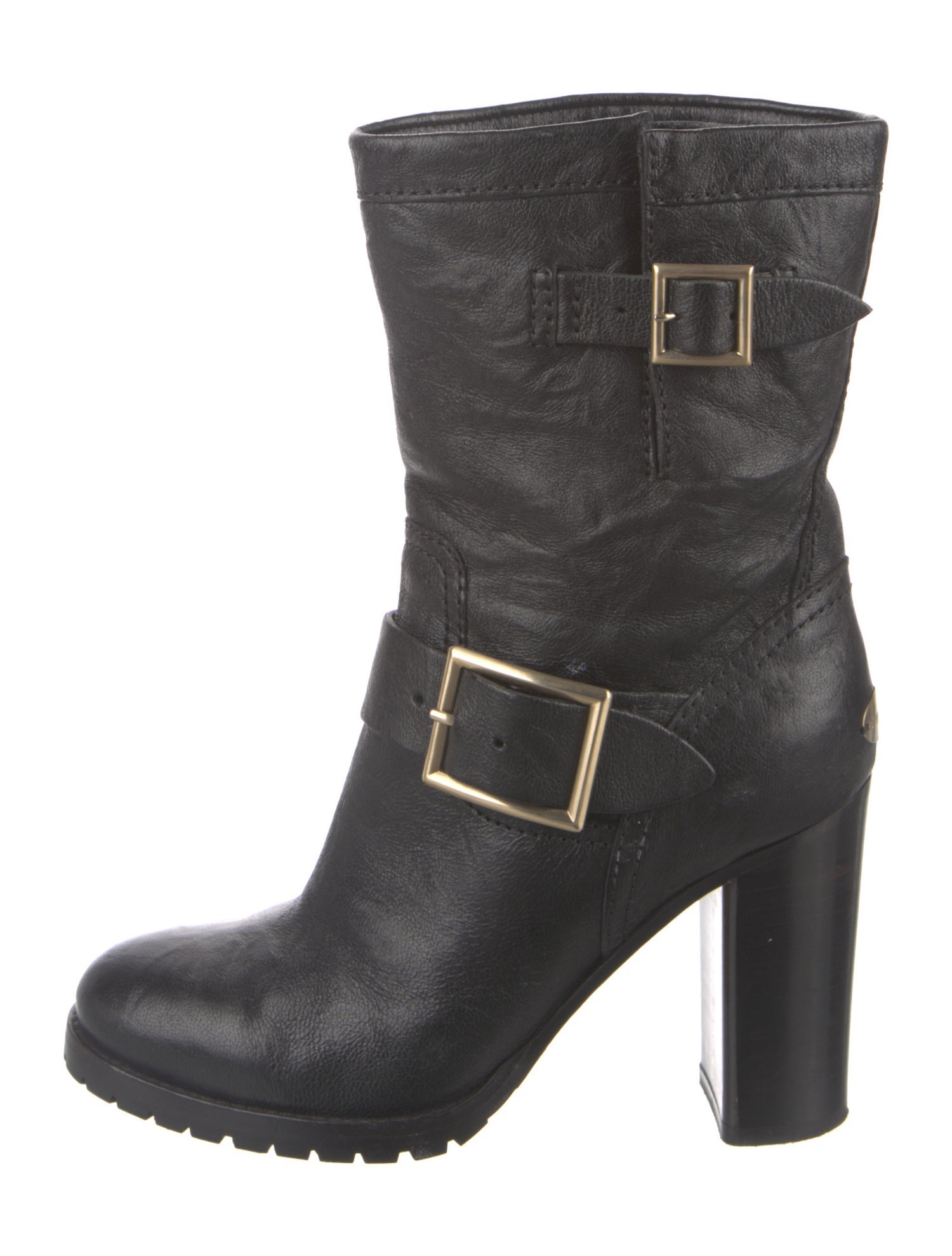 Jimmy Choo Leather Moto Boots