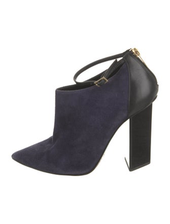 Jimmy Choo Suede Leather Trim Embellishment Mules