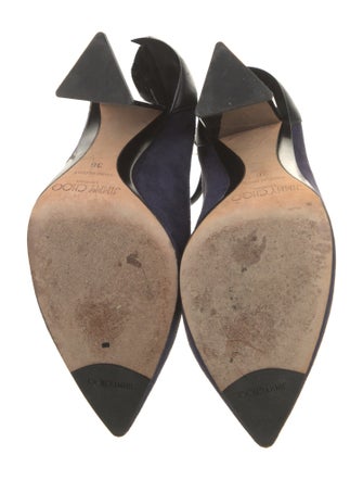 Jimmy Choo Suede Leather Trim Embellishment Mules