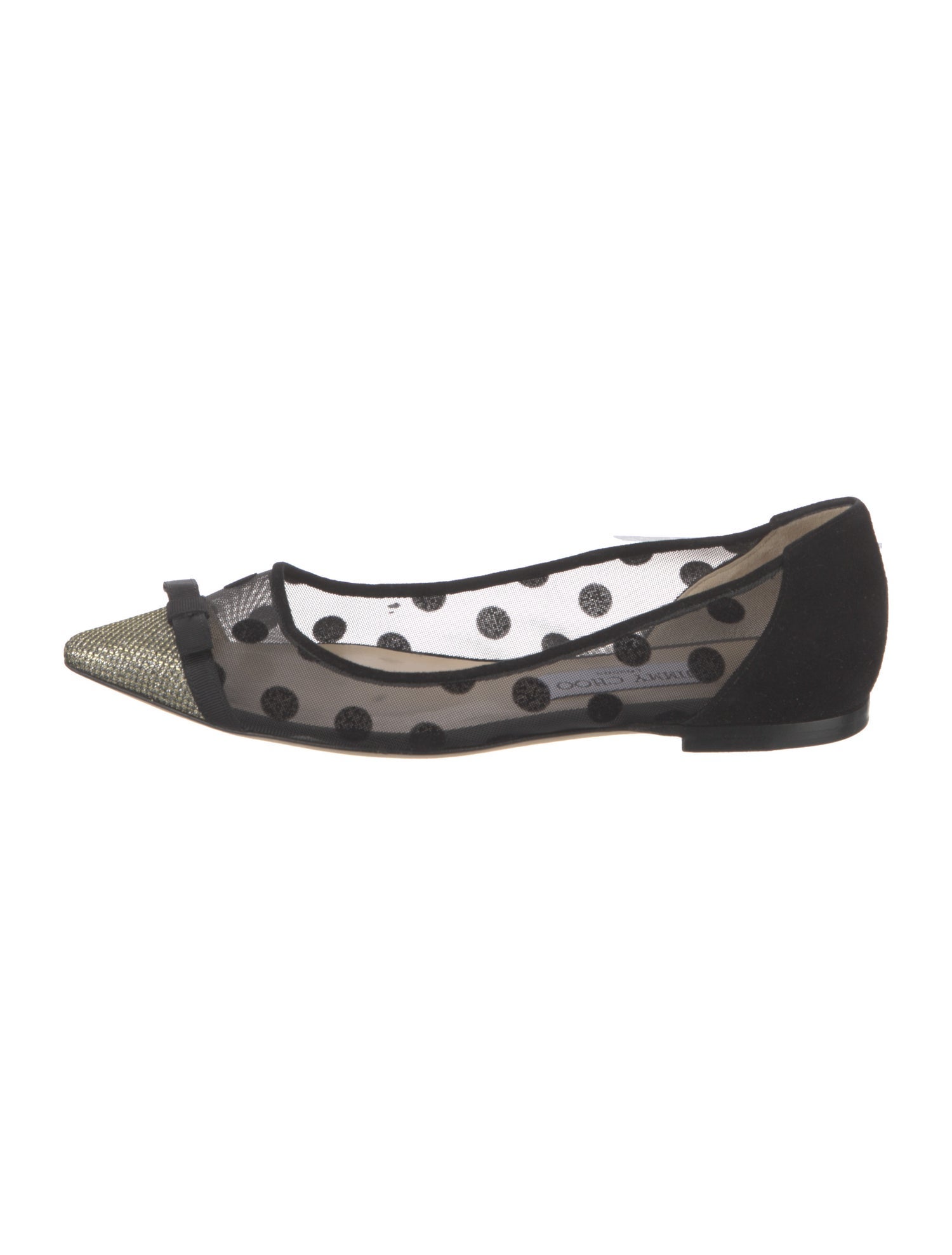 Jimmy Choo Mesh Polka Dot Print Ballet Flats