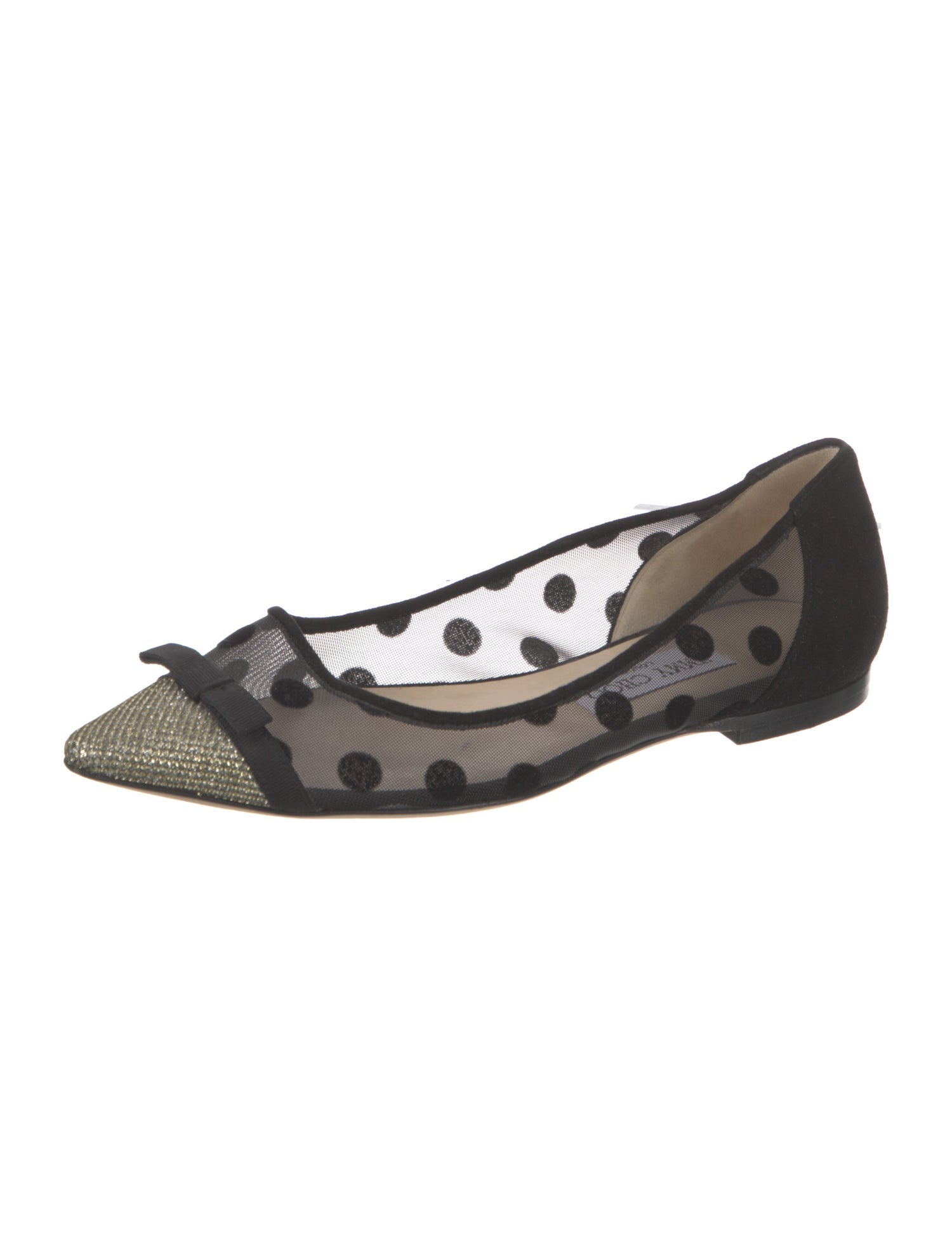 Jimmy Choo Mesh Polka Dot Print Ballet Flats