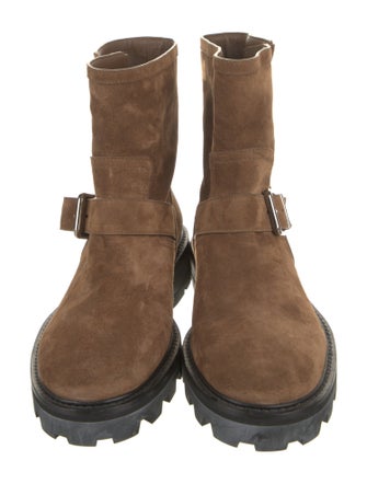 Jimmy Choo Suede Moto Boots
