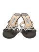 Jimmy Choo Satin Crystal Embellishments Slides