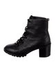 Jimmy Choo Leather Crystal Embellishments Combat Boots
