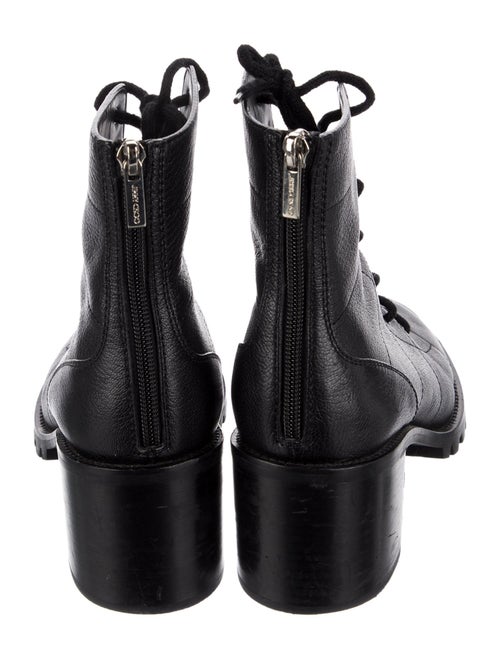 Jimmy Choo Leather Crystal Embellishments Combat Boots