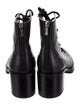 Jimmy Choo Leather Crystal Embellishments Combat Boots