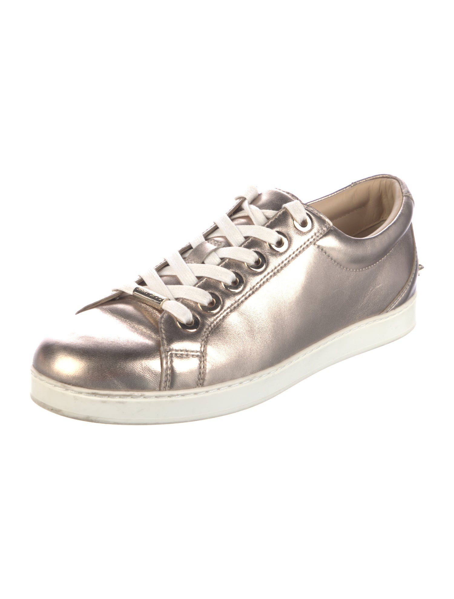 Jimmy Choo Leather Studded Accents Sneakers w/ Tags