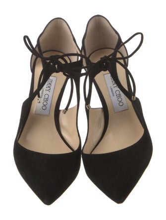 Jimmy Choo Suede T-Strap Pumps