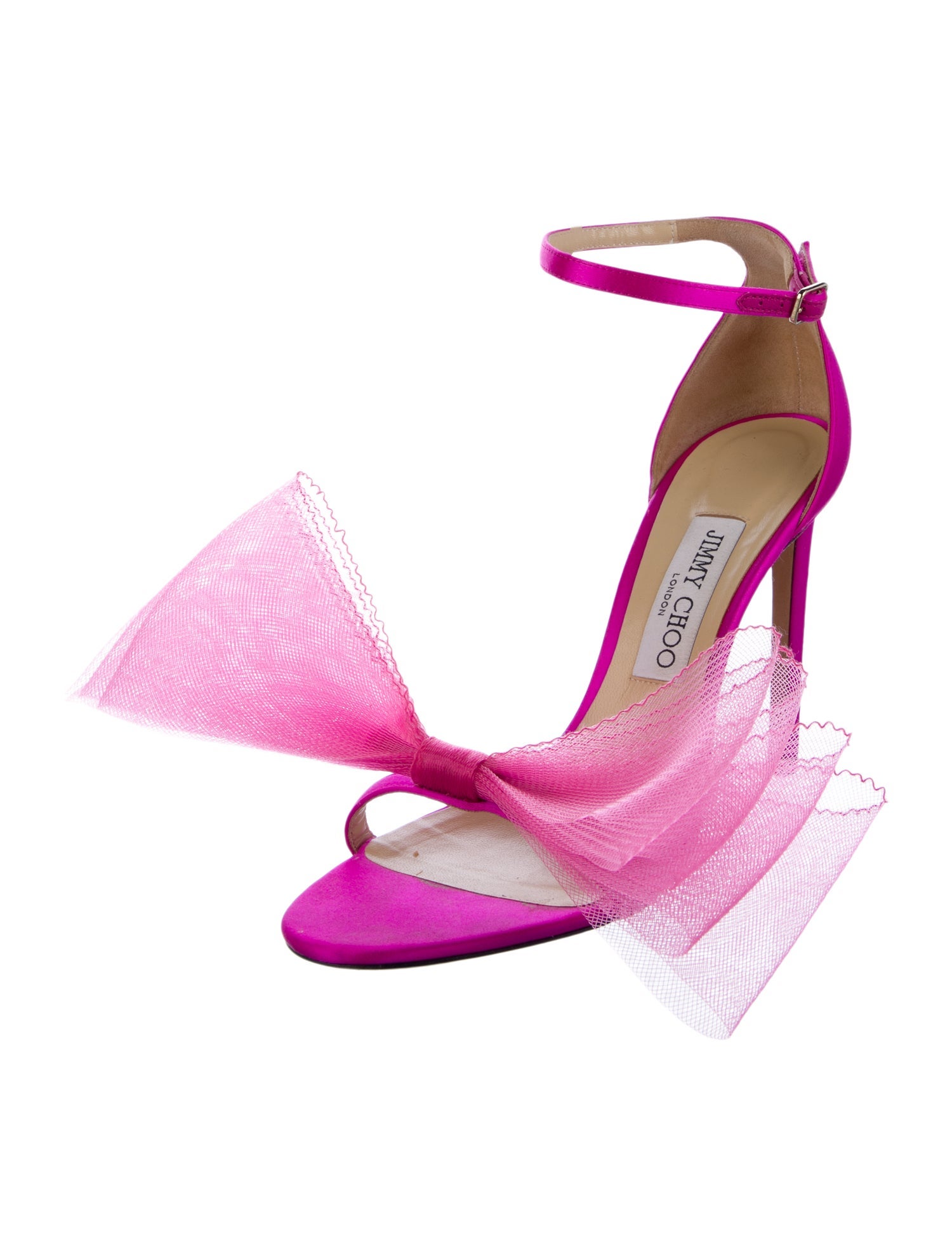 Jimmy Choo Satin Bow Accents Sandals