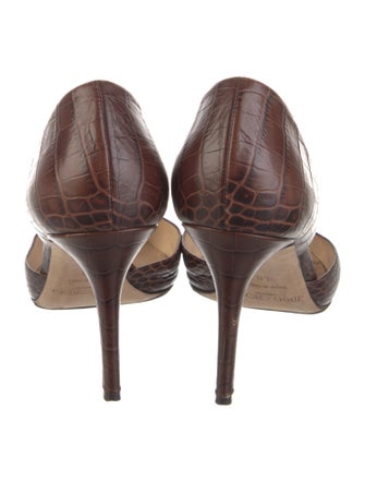 Jimmy Choo Crocodile D'Orsay Pumps