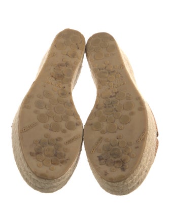 Jimmy Choo Leather Animal Print Espadrilles