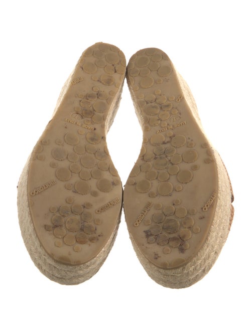 Jimmy Choo Leather Animal Print Espadrilles