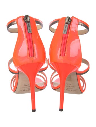 Jimmy Choo Patent Leather T-Strap Sandals