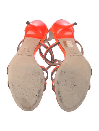 Jimmy Choo Patent Leather T-Strap Sandals