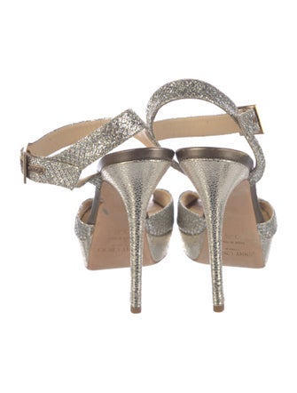 Jimmy Choo Glitter Glitter Accents Sandals