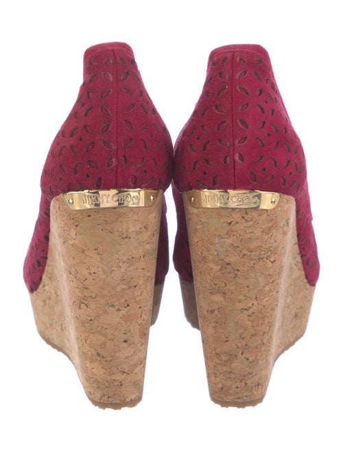 Jimmy Choo Suede Lasercut Accents Slingback Sandals