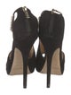 Jimmy Choo Suede Crystal Embellishments T-Strap Pumps