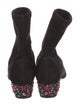 Jimmy Choo Suede Crystal Embellishments Sock Boots
