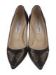 Jimmy Choo Patent Leather Cutout Accent Pumps
