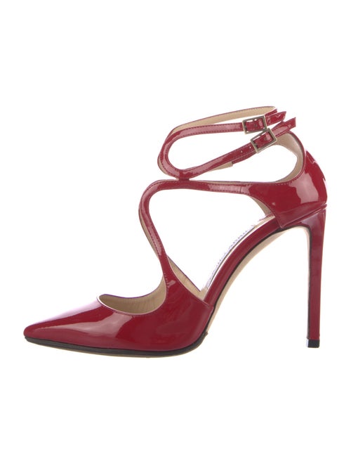 Jimmy Choo Patent Leather Cutout Accent Pumps