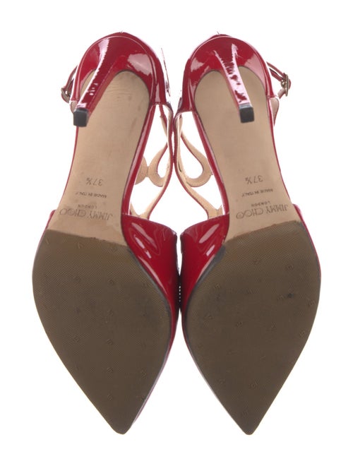 Jimmy Choo Patent Leather Cutout Accent Pumps