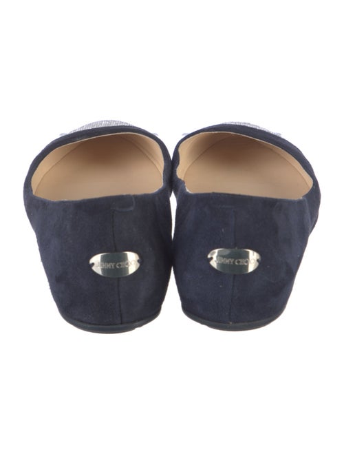 Jimmy Choo Suede Crystal Embellishments Flats