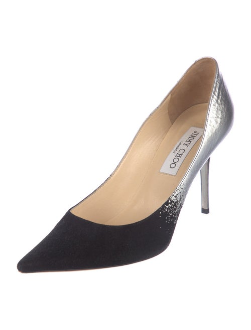 Jimmy Choo Suede Colorblock Pattern Pumps