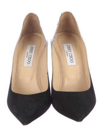 Jimmy Choo Suede Colorblock Pattern Pumps