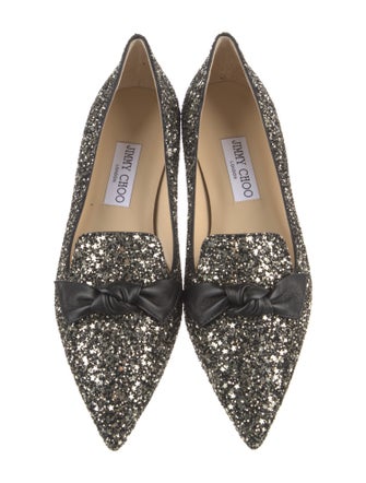 Jimmy Choo Glitter Glitter Accents Loafers