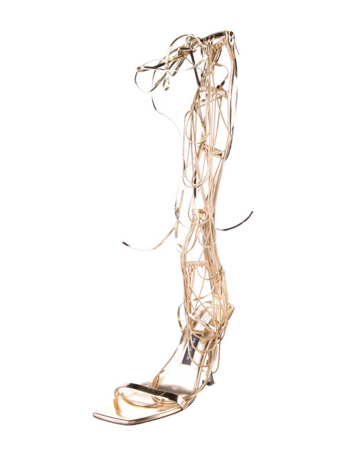 Jimmy Choo x Mugler Leather Gladiator Sandals