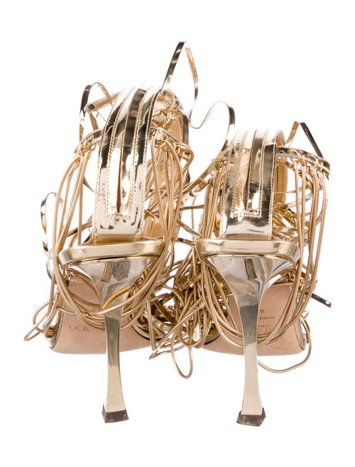 Jimmy Choo x Mugler Leather Gladiator Sandals