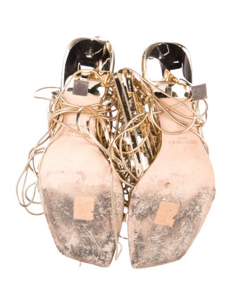 Jimmy Choo x Mugler Leather Gladiator Sandals