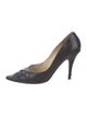 Jimmy Choo Leather Keyhole Accent Pumps