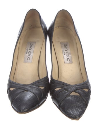 Jimmy Choo Leather Keyhole Accent Pumps