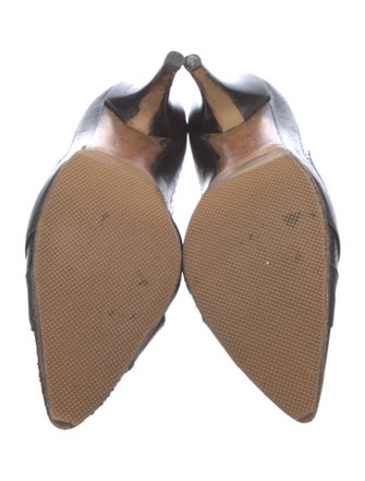 Jimmy Choo Leather Keyhole Accent Pumps