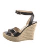Jimmy Choo Leather Colorblock Pattern Espadrilles